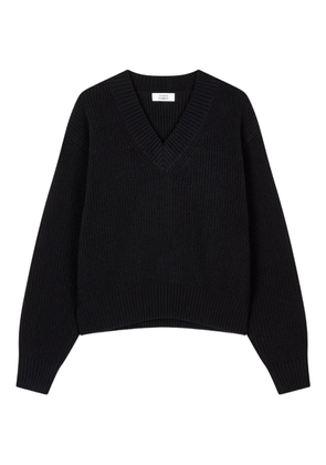 TOMBOY v-neck rib-knit sweater - Black