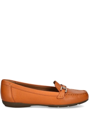 Geox leather buckle loafers - Orange