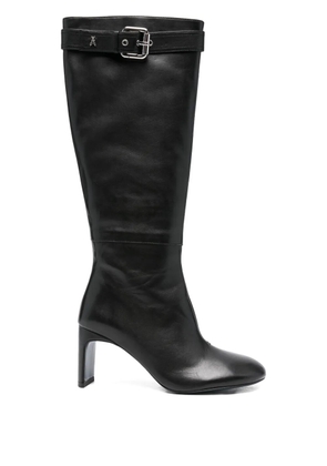 Patrizia Pepe 80mm buckle-strap leather boots - Black