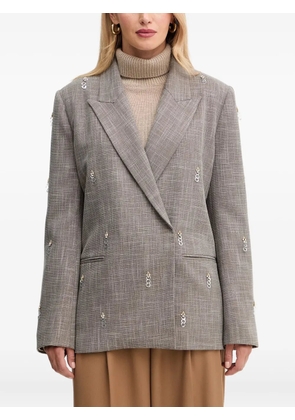 SIMONA CORSELLINI embellished blazer - Grey