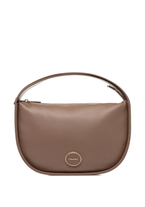 TWINSET logo-plaque tote bag - Brown