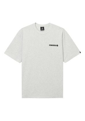 FINGERCROXX logo-embroidered cotton T-shirt - Grey