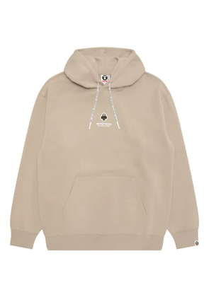 AAPE BY *A BATHING APE® sleeve logo-detail hoodie - Neutrals