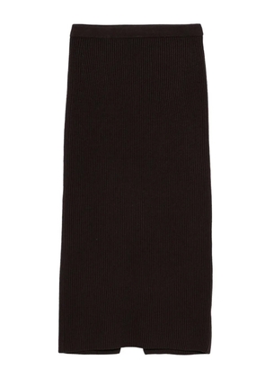 TWINSET ribbed-knit midi skirt - Brown