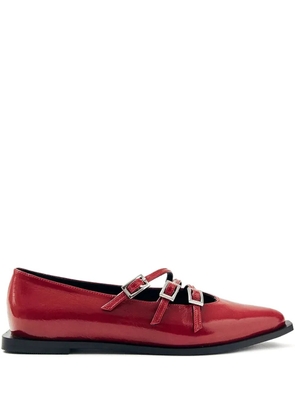ALOHAS Jive buckle-strap pointed flats - Red