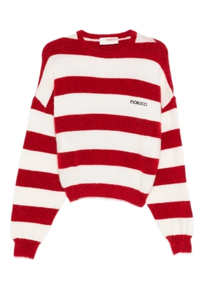 Fiorucci striped crew-neck jumper - Red