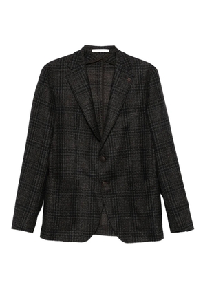 Tagliatore checked wool-blend blazer - Brown
