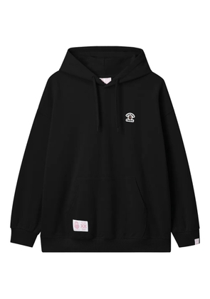 FINGERCROXX logo-appliqué hoodie - Black