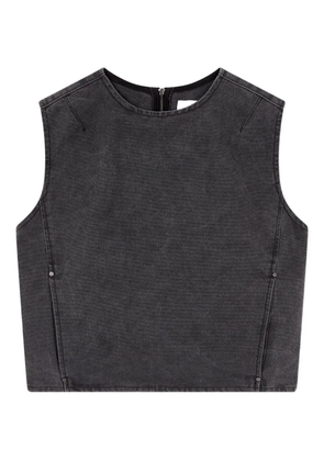 TOMBOY sleeveless denim vest - Black
