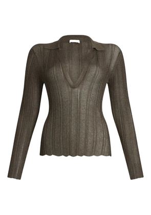 LIU JO Lurex® polo top - Green