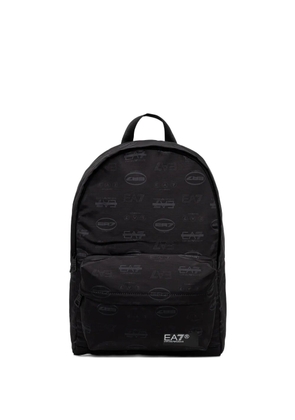 Ea7 Emporio Armani logo-print backpack - Black