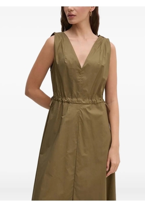 Sandro Ferrone V-neck drawstring maxi dress - Green