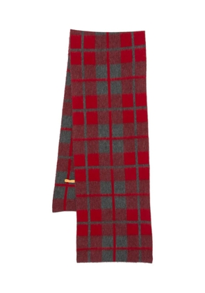 Guest In Residence checked scarf - Red
