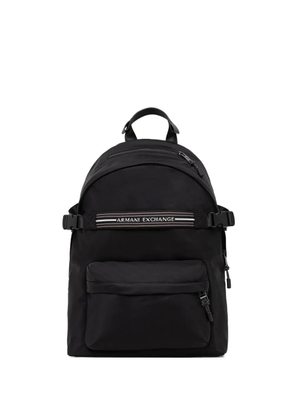 Armani Exchange logo-strap backpack - Black