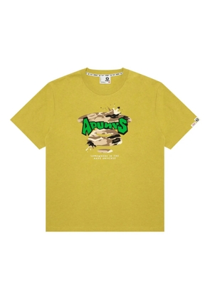 AAPE BY *A BATHING APE® Aape Head camo-print T-shirt - Yellow