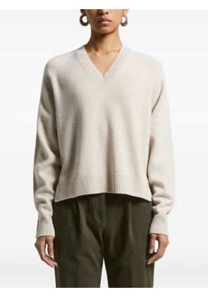Peserico V-neck raglan-sleeves sweater - Neutrals