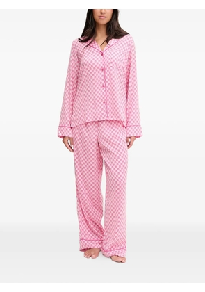 DKNY logo print pajama set - Pink