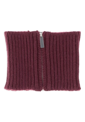 SA SU PHI ribbed zip neck-warmer scarf - Red