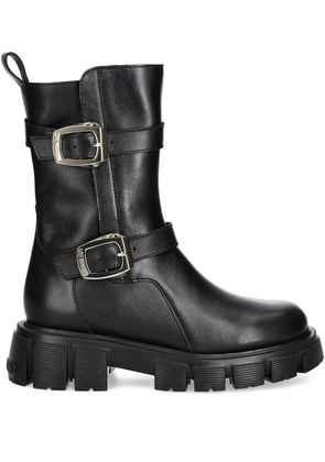 Love Moschino buckle-detail platform boots - Black