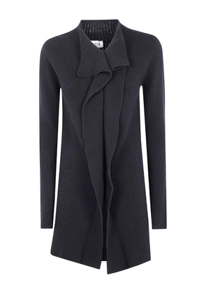 Aviù ribbed draped cardigan - Black