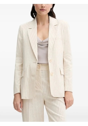 Sisley pinstripe button blazer - Neutrals