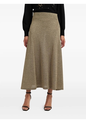 Chinti & Parker elasticated-waistband midi skirt - Gold
