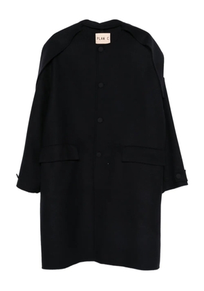Plan C single-breasted coat - Black
