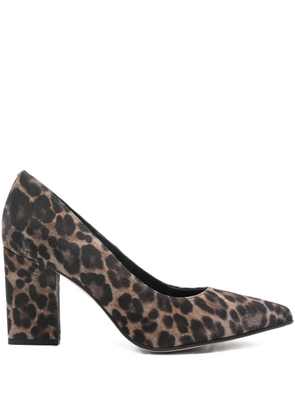 Pedro Miralles leopard-print pointed-toe pumps - Brown