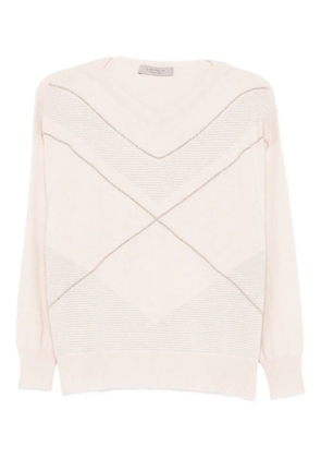 D.Exterior metallic-detail wool sweater - Pink