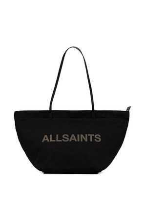 AllSaints logo-plaque tote bag - Black