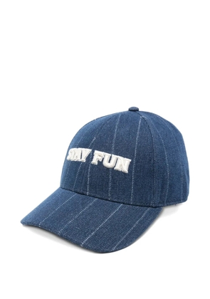 Ba&Sh pinstripe baseball cap - Blue