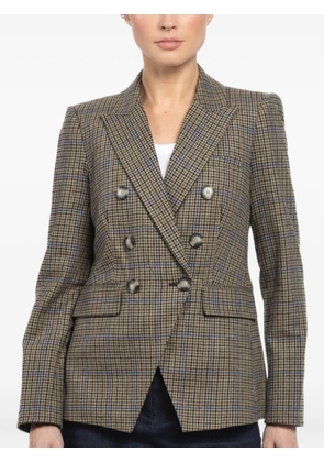Veronica Beard Miller Dickey double-breasted check blazer - Brown