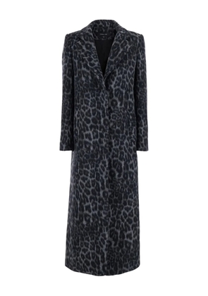 Federica Tosi leopard-print coat - Grey