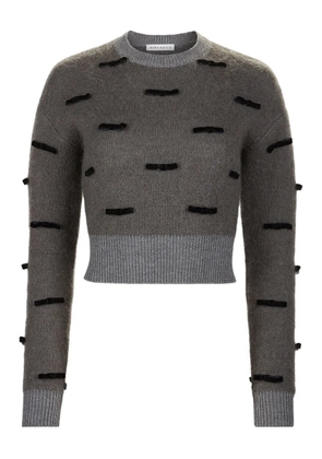Nina Ricci bow-embellished mohair sweater - Grey