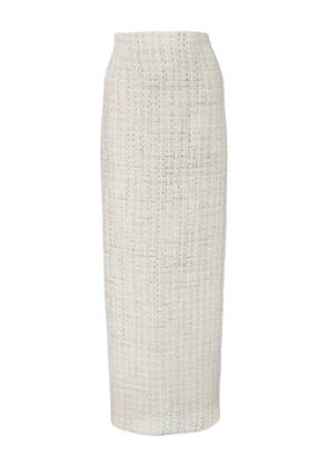 Carolina Herrera tweed embellished skirt - Neutrals