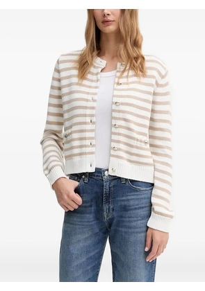 Joop! Kola striped button cardigan - Neutrals