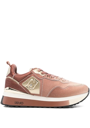 LIU JO logo-plaque platform trainers - Pink