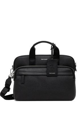 Trussardi logo-print briefcase - Black