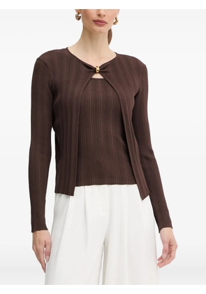 GUESS USA Kathleen ribbed sweater set - Brown