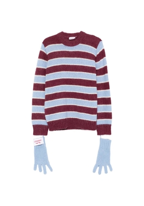 Charles Jeffrey Loverboy striped gloves sweater - Red
