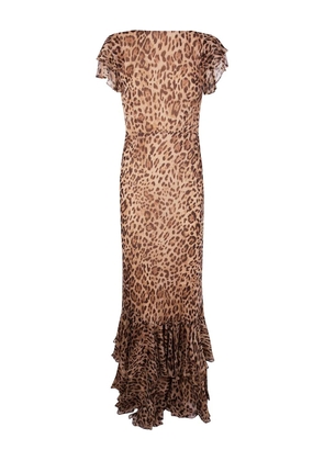 Rixo Mila leopard-print dress - Brown