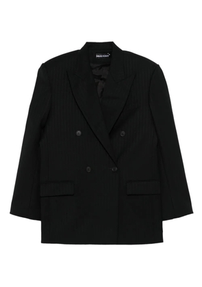 David Koma pinstriped double-breasted blazer - Black