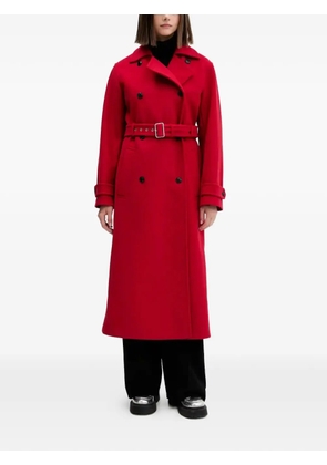 HUGO belted double-breasted coat - Red