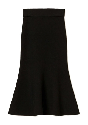 TWINSET knit flared midi skirt - Black
