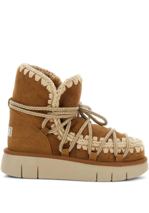 Mou crochet-detail boots - Brown