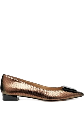 Geox Giselda15 buckle ballet flats - Brown