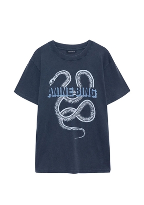ANINE BING snake lili T-shirt - Blue