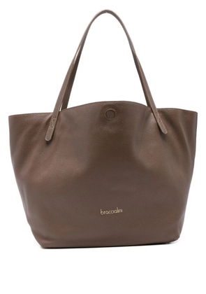 Braccialini leather tote bag - Brown