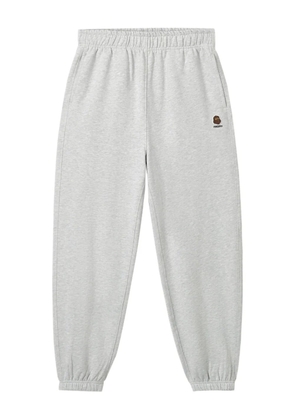 FINGERCROXX logo-embroidered cuffed joggers - Grey