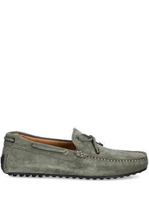 Hackett bow-detail suede loafers - Green